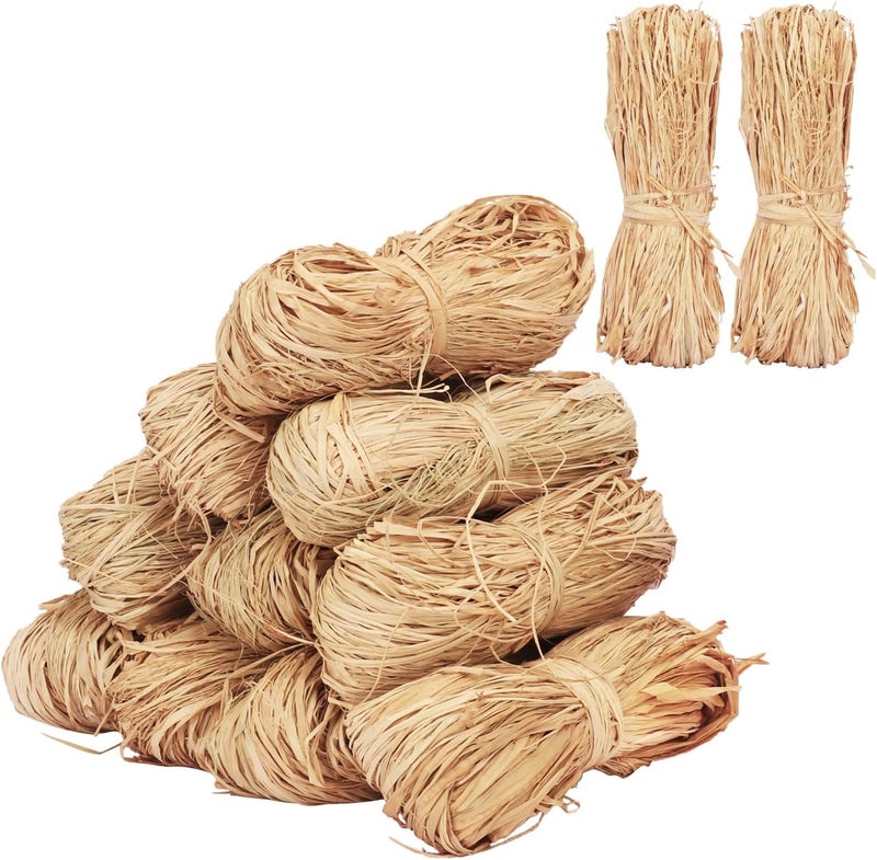 IHDYPPEW 1500g All-Natural Raffia Ribbon, Raffia Straw for Gift Wrapping, Craft Projects, and Seasonal Decorations, Christmas, Birthday, by - Image 1